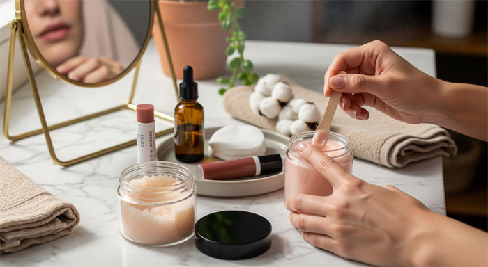 مراحل مراقبت از لب ها