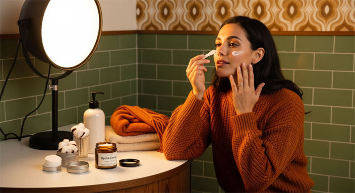 روتین مراقبت روزانه برای درمان خشکی پوست در فصل سرما